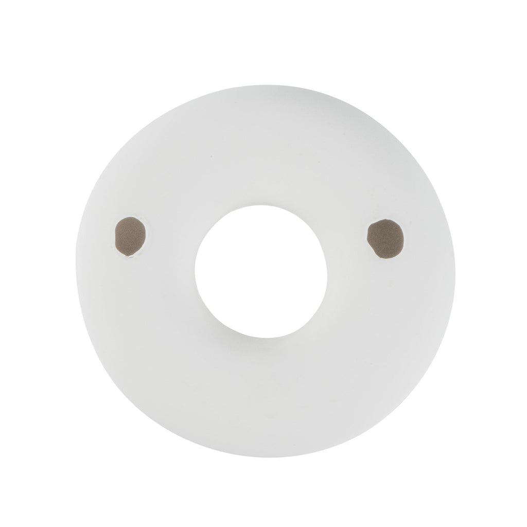 Table Art White Ceramic Ring Vase - 6'' x 6'' x 1 3/4'' - 1 count box