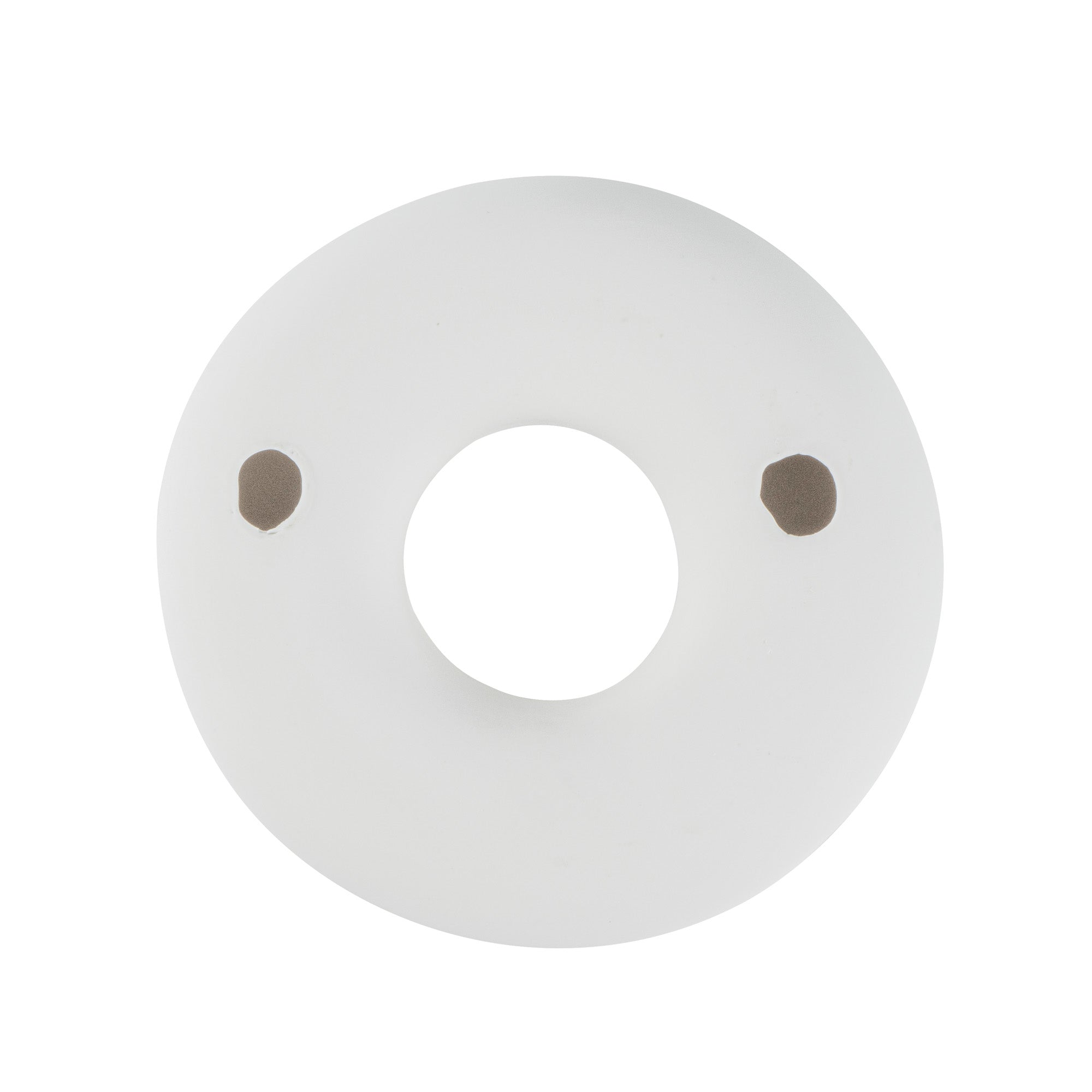 Table Art White Ceramic Ring Vase - 6'' x 6'' x 1 3/4'' - 1 count box