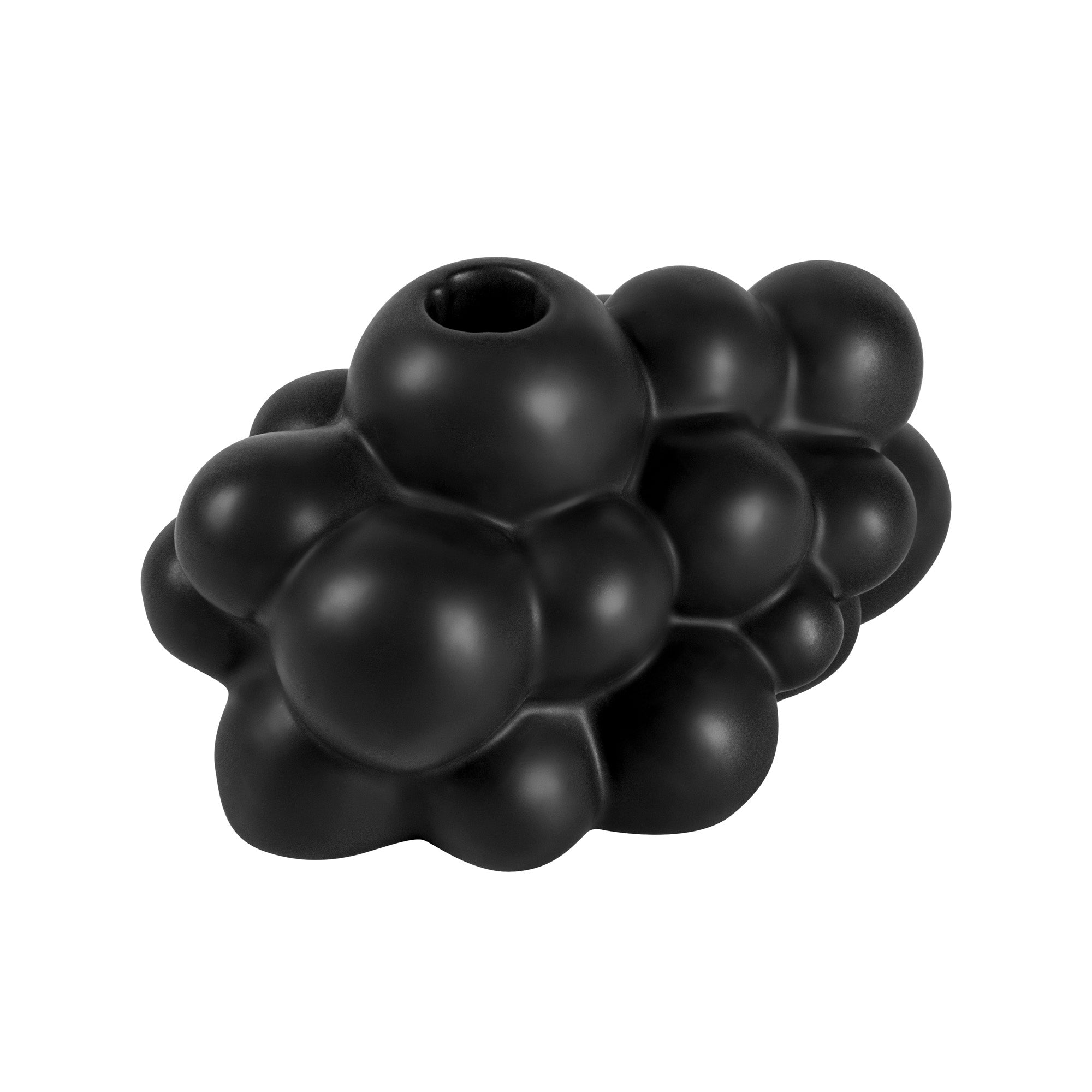 Table Art Black Ceramic Bubble Vase - 6 1/2'' x 4'' x 4'' - 1 count box