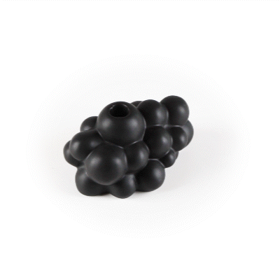 Table Art Black Ceramic Bubble Vase - 6 1/2'' x 4'' x 4'' - 1 count box