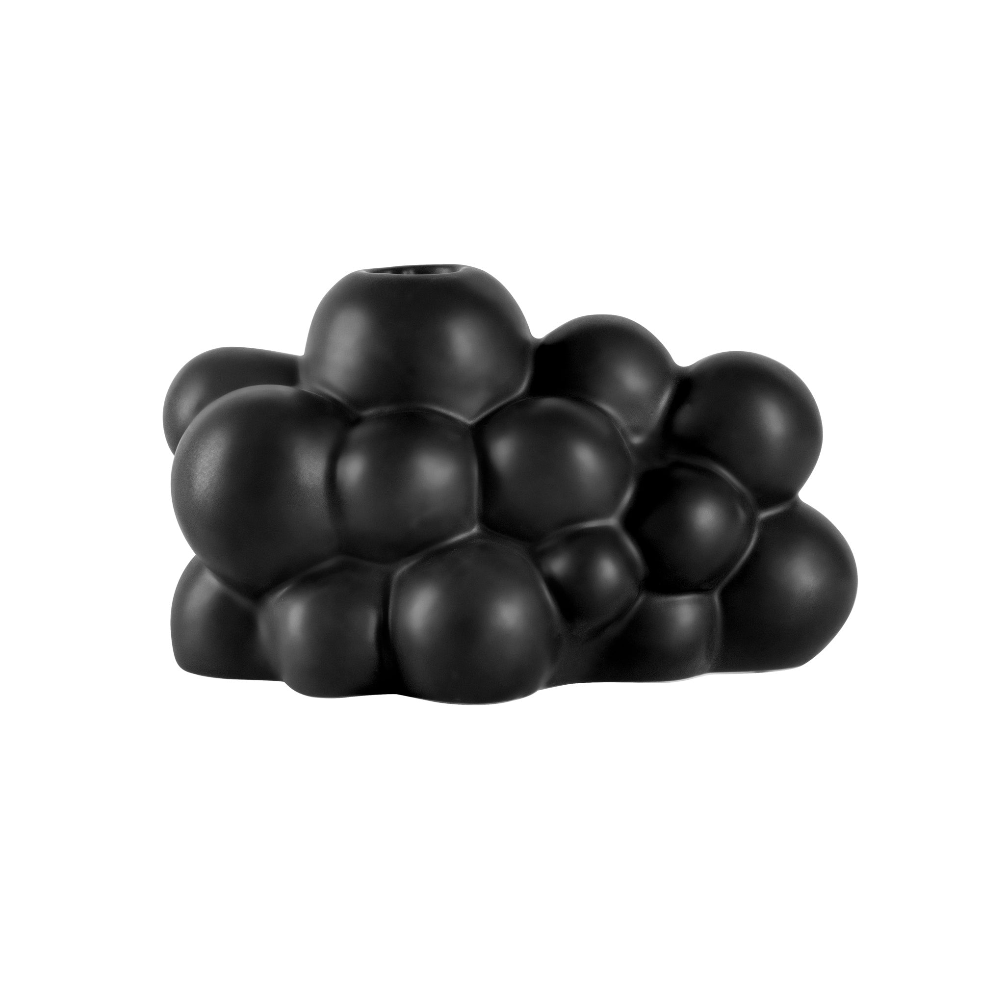Table Art Black Ceramic Bubble Vase - 6 1/2'' x 4'' x 4'' - 1 count box