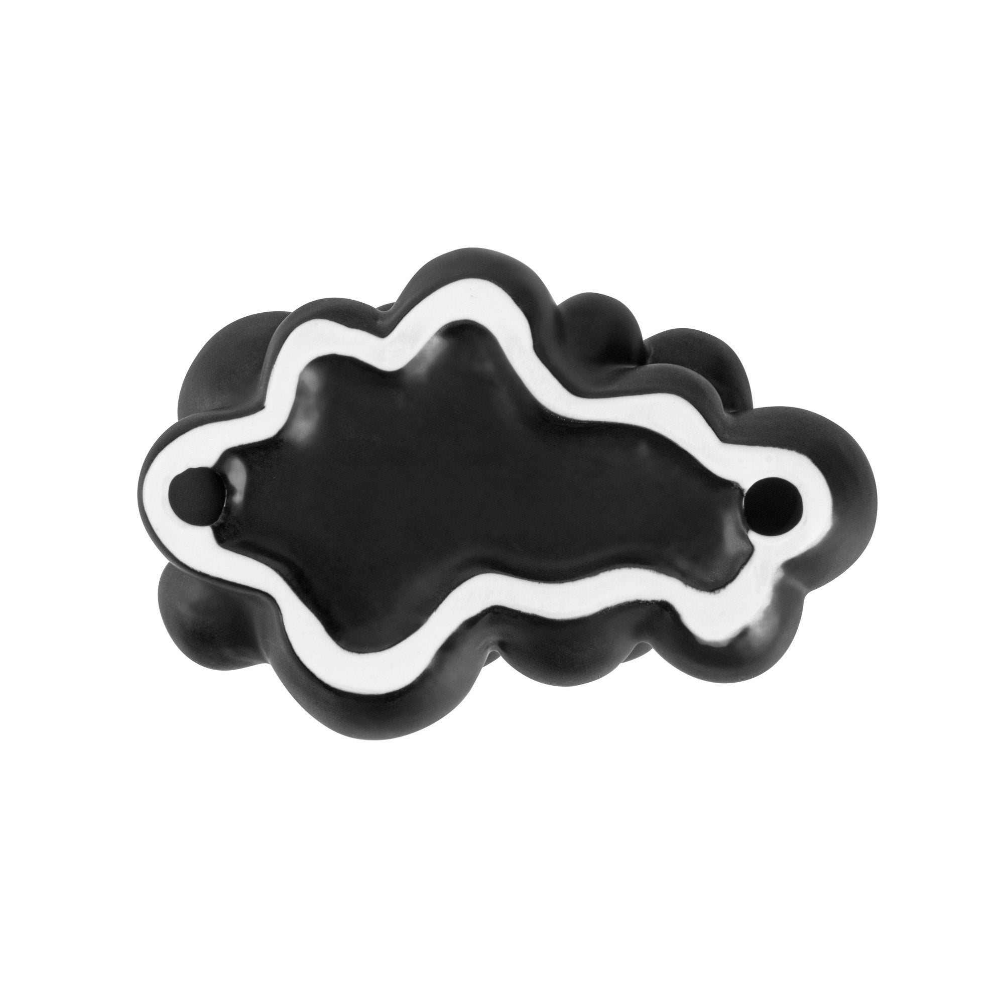 Table Art Black Ceramic Bubble Vase - 6 1/2'' x 4'' x 4'' - 1 count box