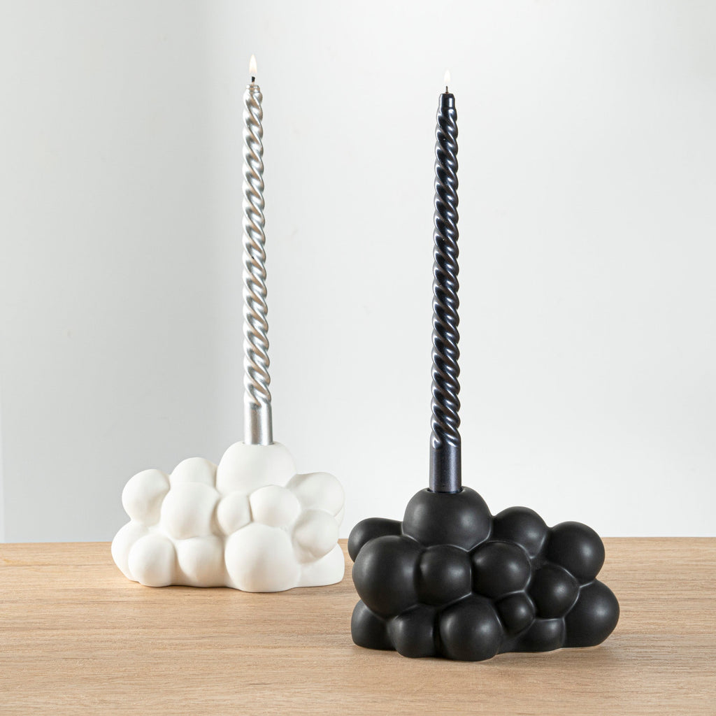 Table Art Black Ceramic Bubble Vase - 6 1/2'' x 4'' x 4'' - 1 count box