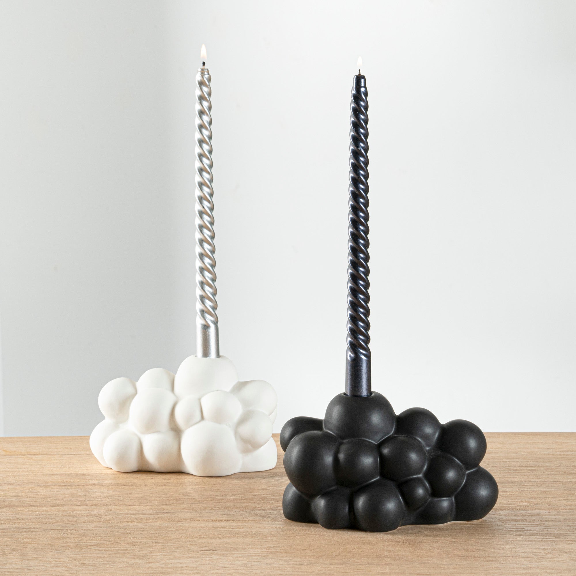 Table Art Black Ceramic Bubble Vase - 6 1/2'' x 4'' x 4'' - 1 count box