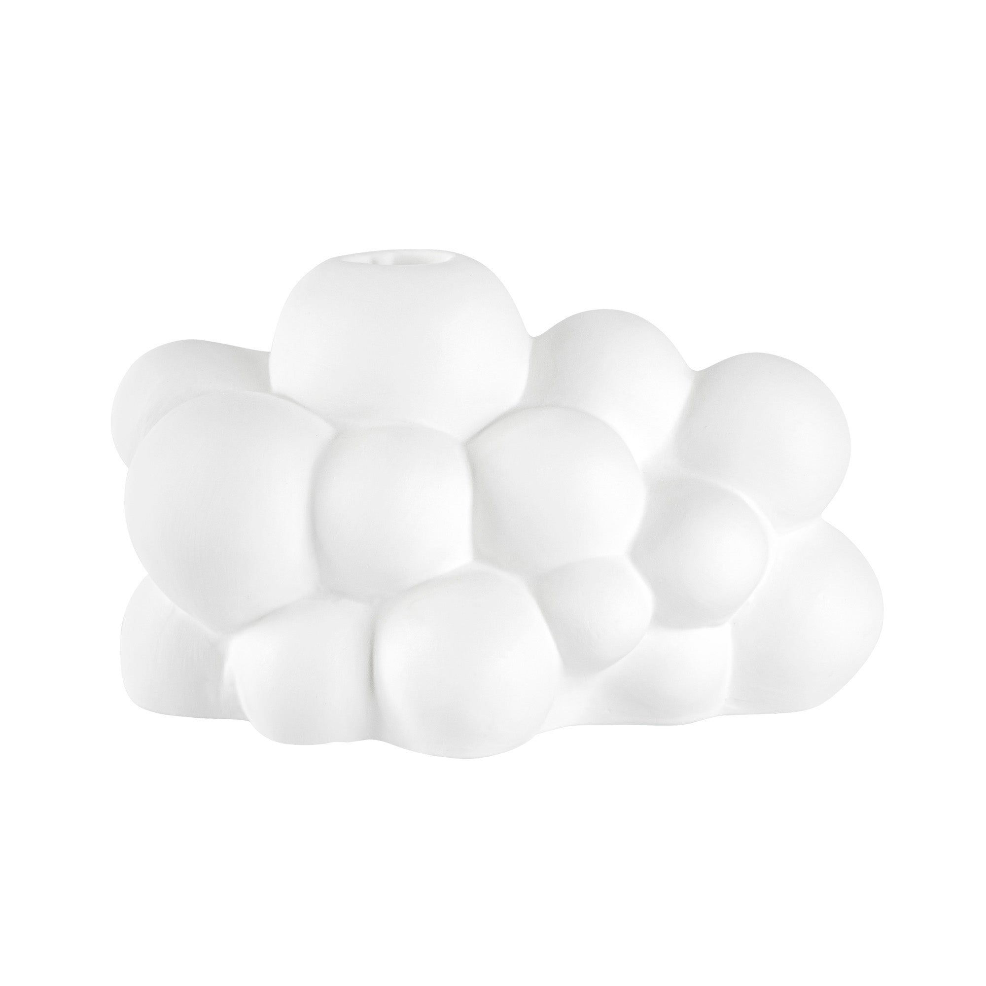 Table Art White Ceramic Bubble Vase - 6 1/2'' x 4'' x 4'' - 1 count box