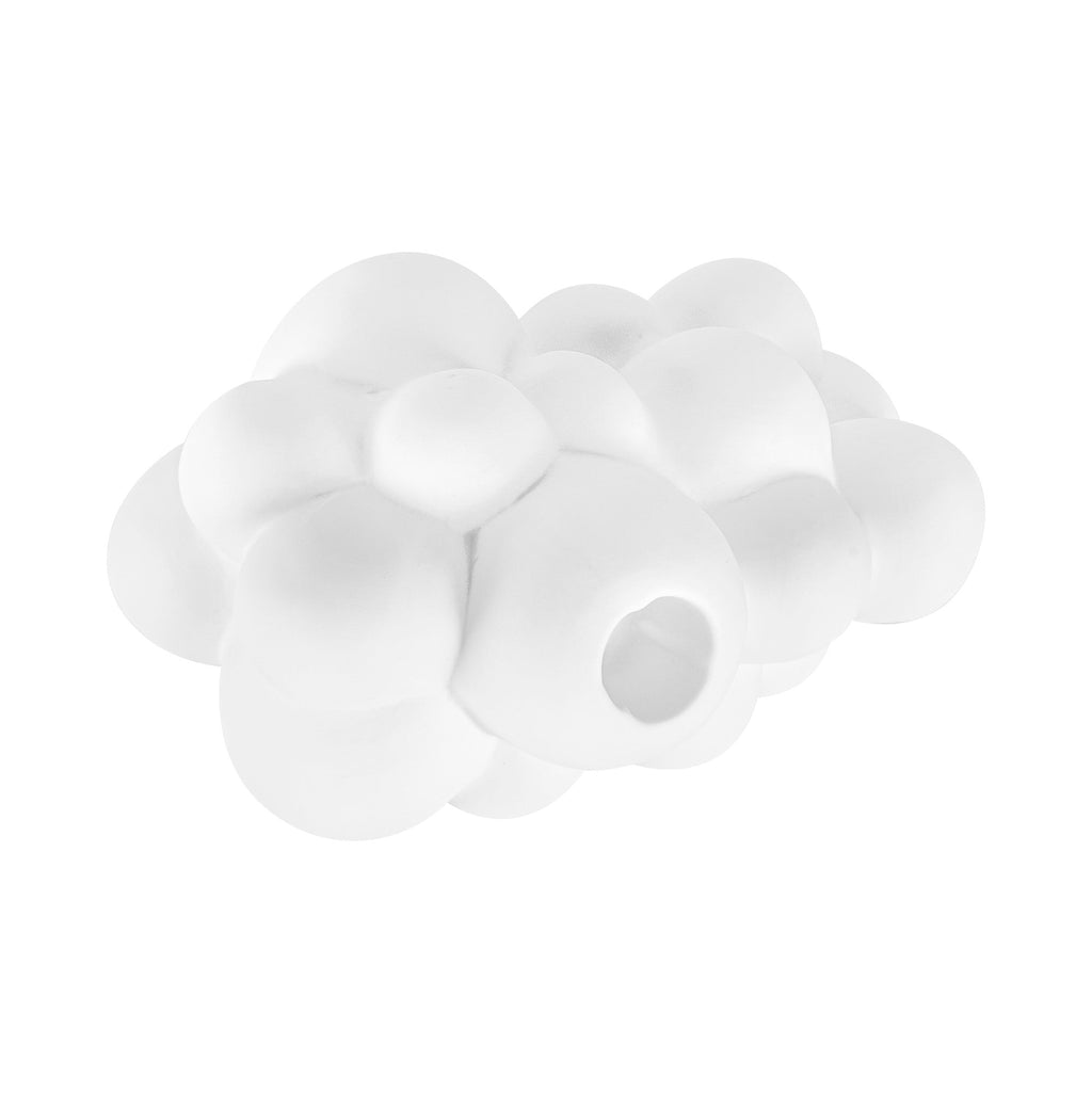 Table Art White Ceramic Bubble Vase - 6 1/2'' x 4'' x 4'' - 1 count box