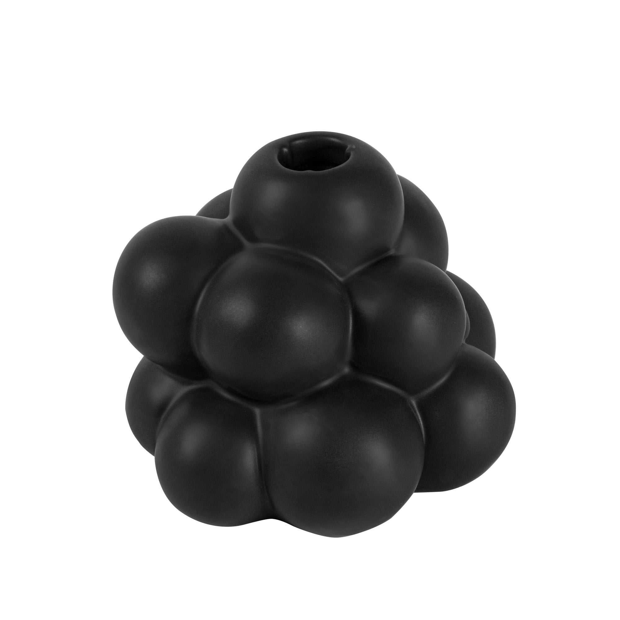 Table Art Black Ceramic Bubble Vase - 5'' x 5'' x 4 1/4'' - 1 count box