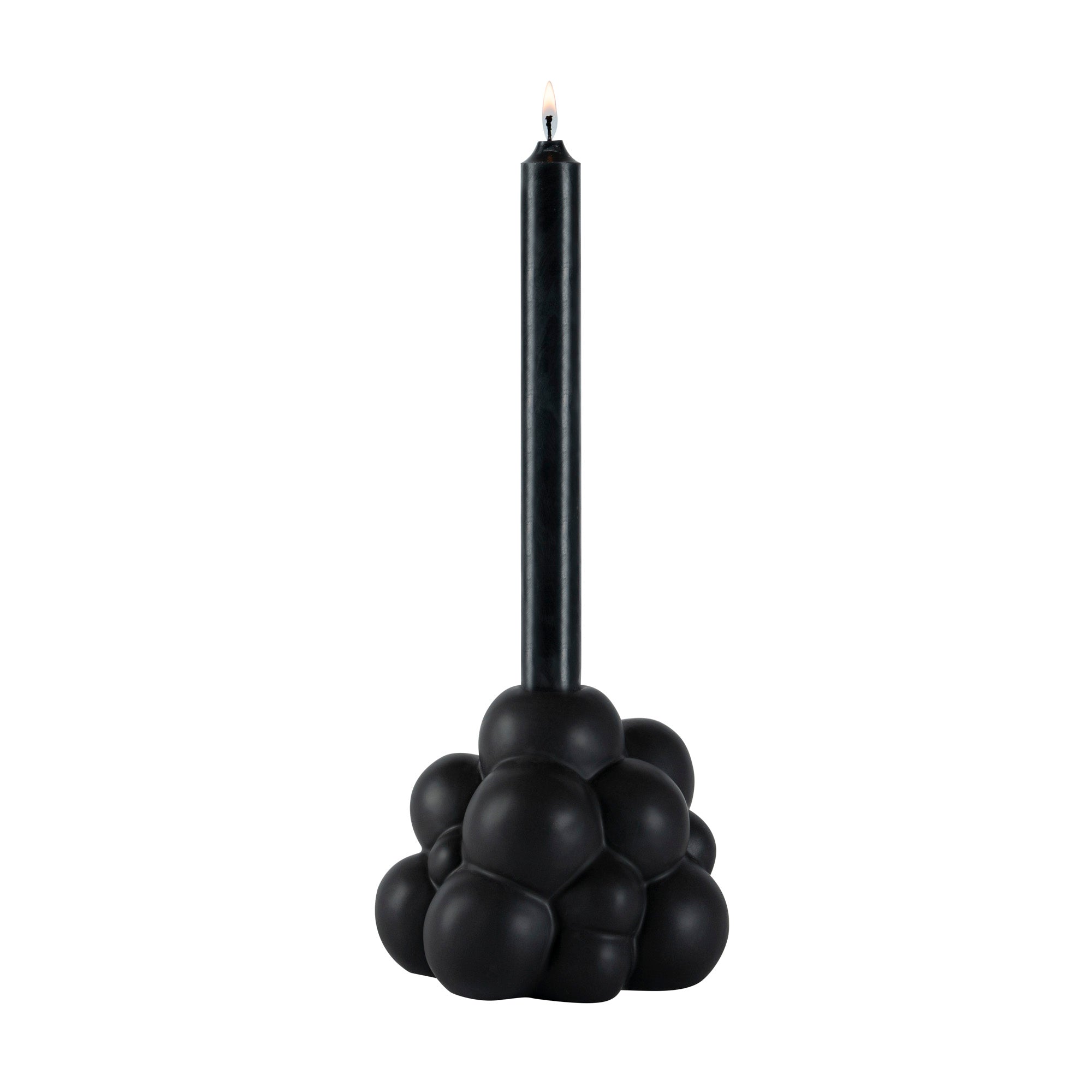 Table Art Black Ceramic Bubble Vase - 5'' x 5'' x 4 1/4'' - 1 count box