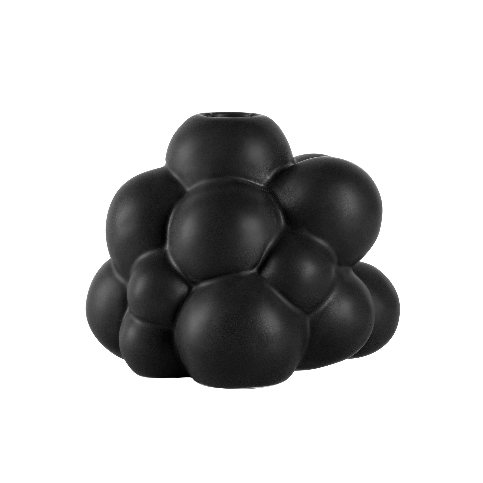 Table Art Black Ceramic Bubble Vase - 5'' x 5'' x 4 1/4'' - 1 count box