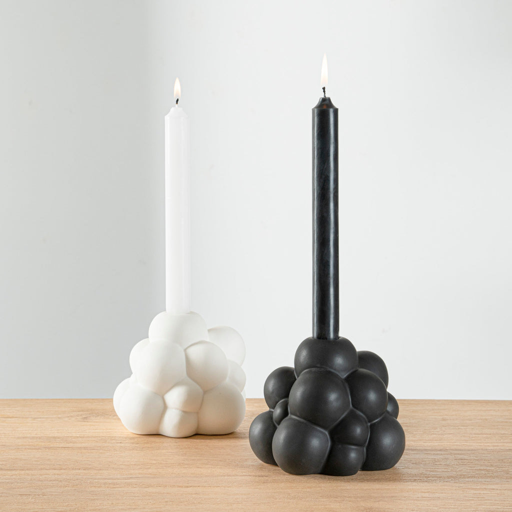 Table Art Black Ceramic Bubble Vase - 5'' x 5'' x 4 1/4'' - 1 count box