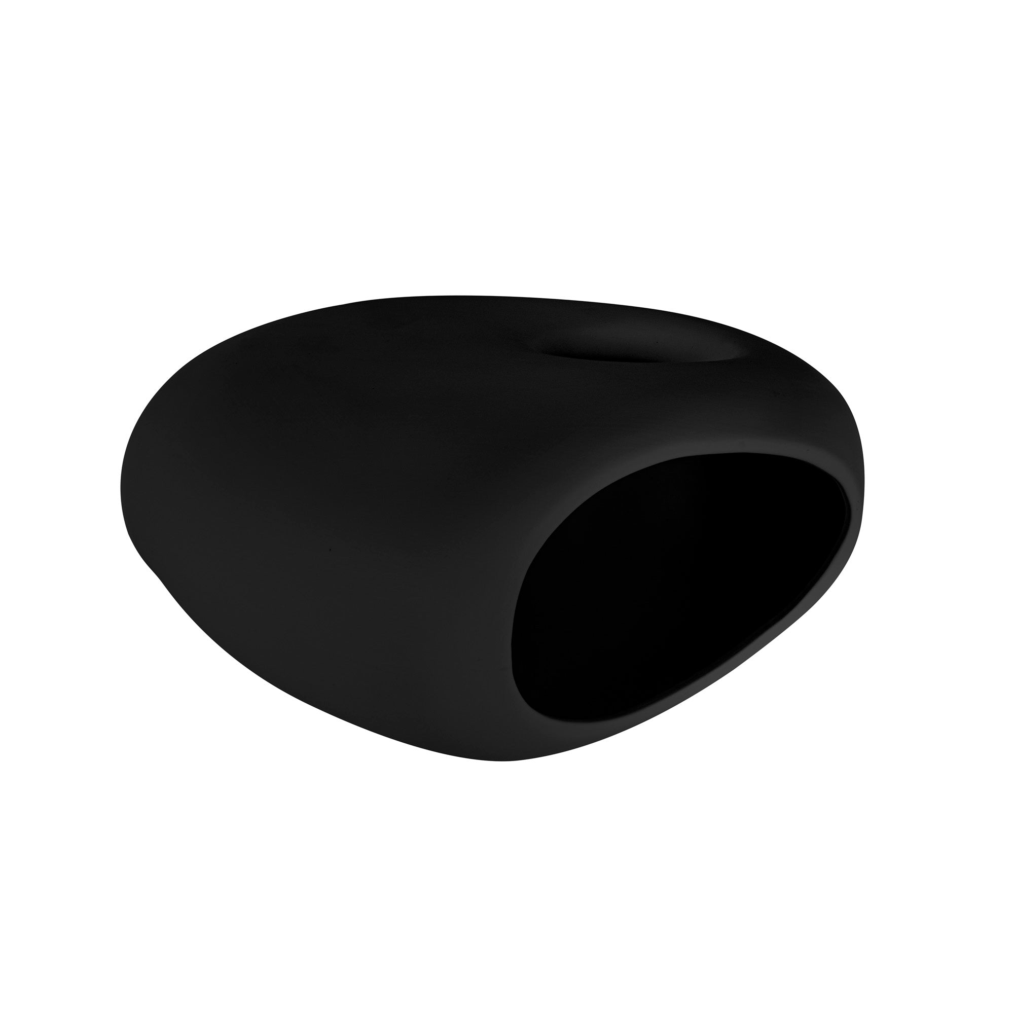 Table Art Black Ceramic Jug Vase - 8 3/4'' x 4 1/2'' x 9 1/2'' - 1 count box