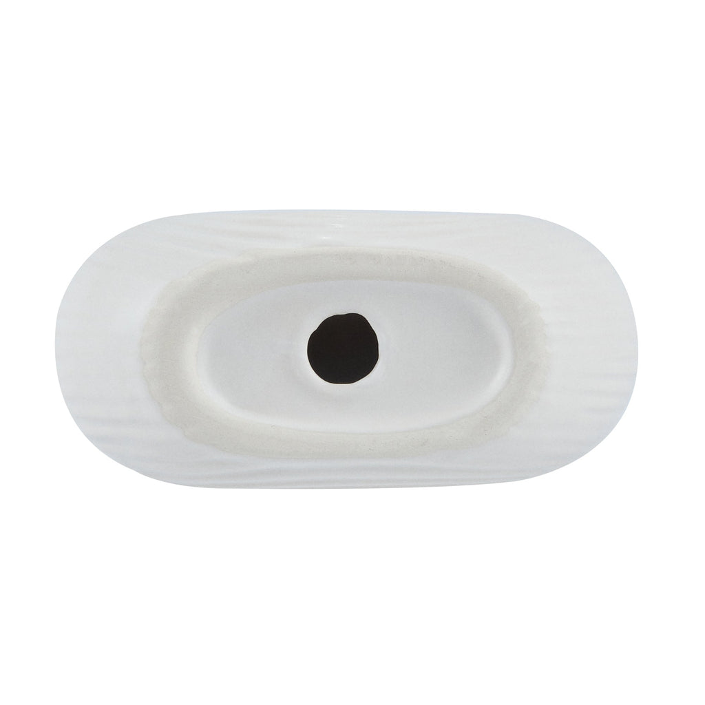 Table Art White Ceramic U-Shaped Vase - 5 3/4'' x 2 3/4'' x 5 1/2'' - 1 count box