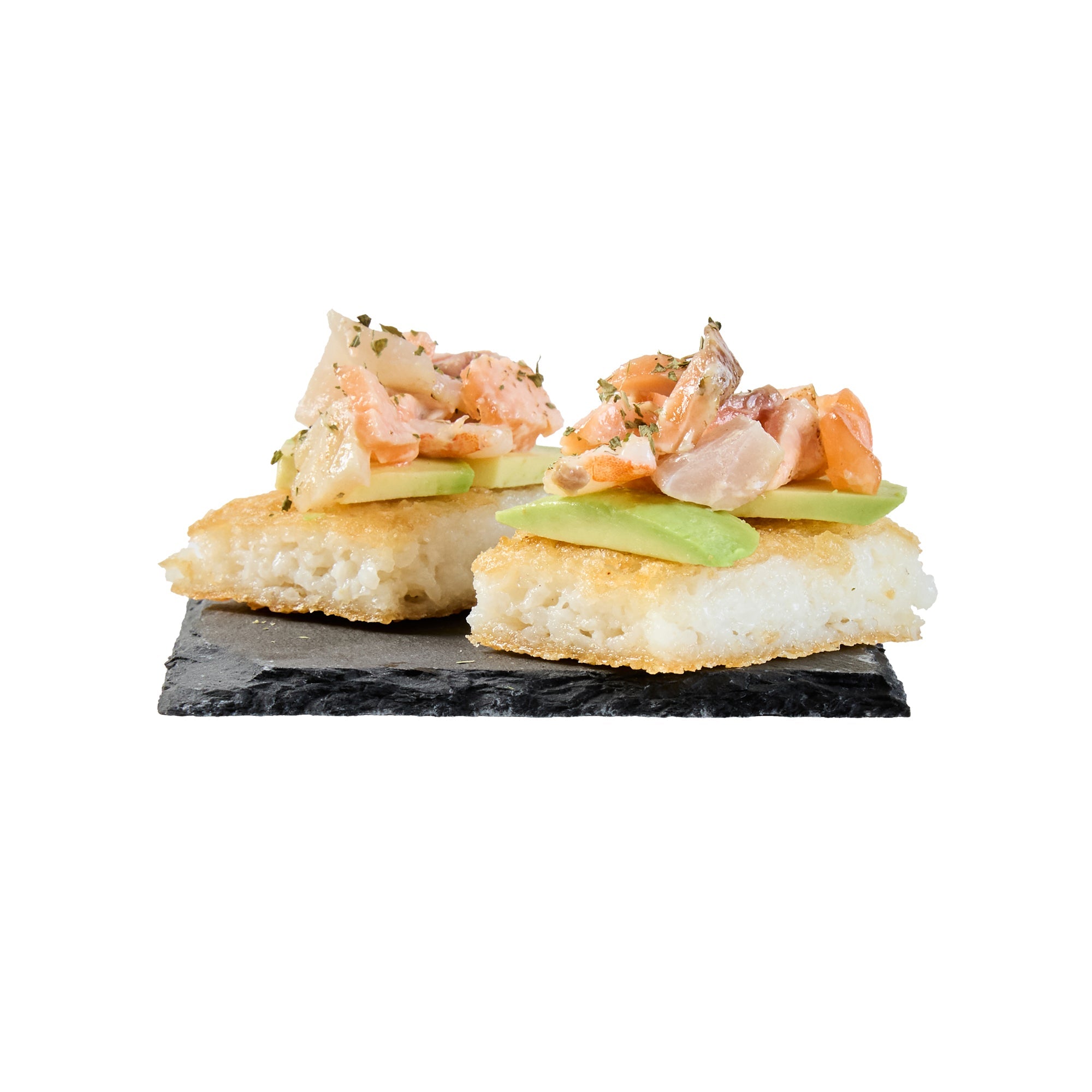 Stone Tek Square Black Slate Appetizer / Tasting Plate - 4" x 4" - 10 count box