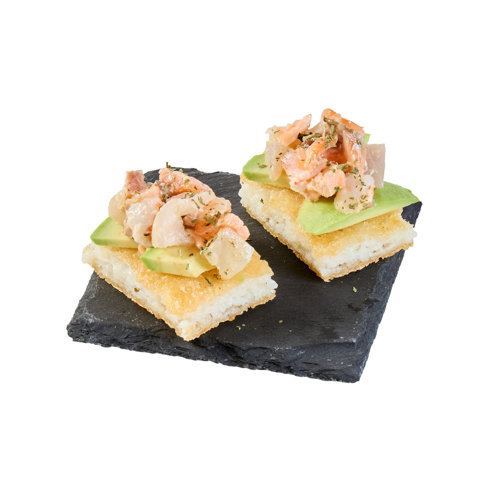 Stone Tek Square Black Slate Appetizer / Tasting Plate - 4" x 4" - 10 count box