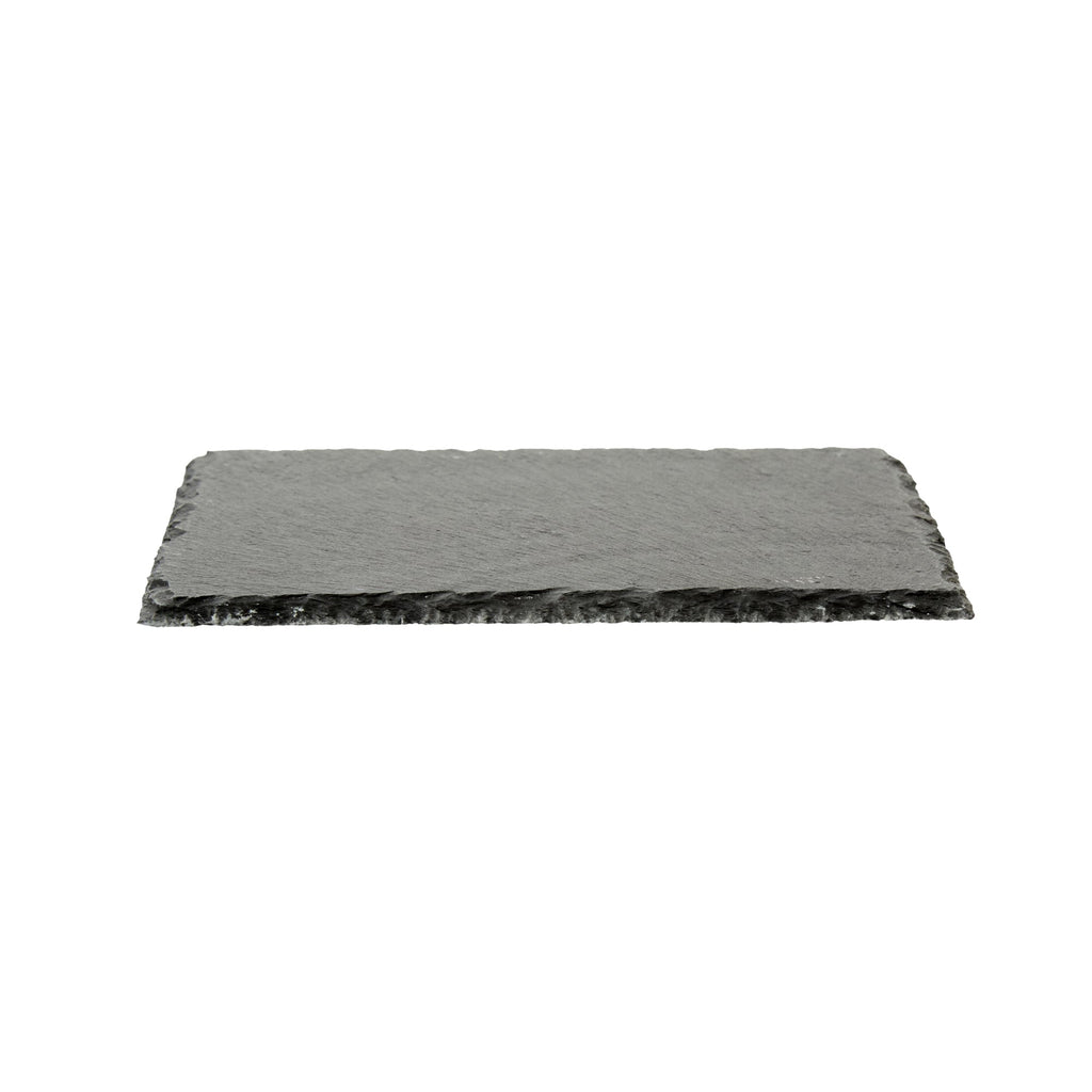 Stone Tek Square Black Slate Appetizer / Tasting Plate - 6" x 6" - 10 count box