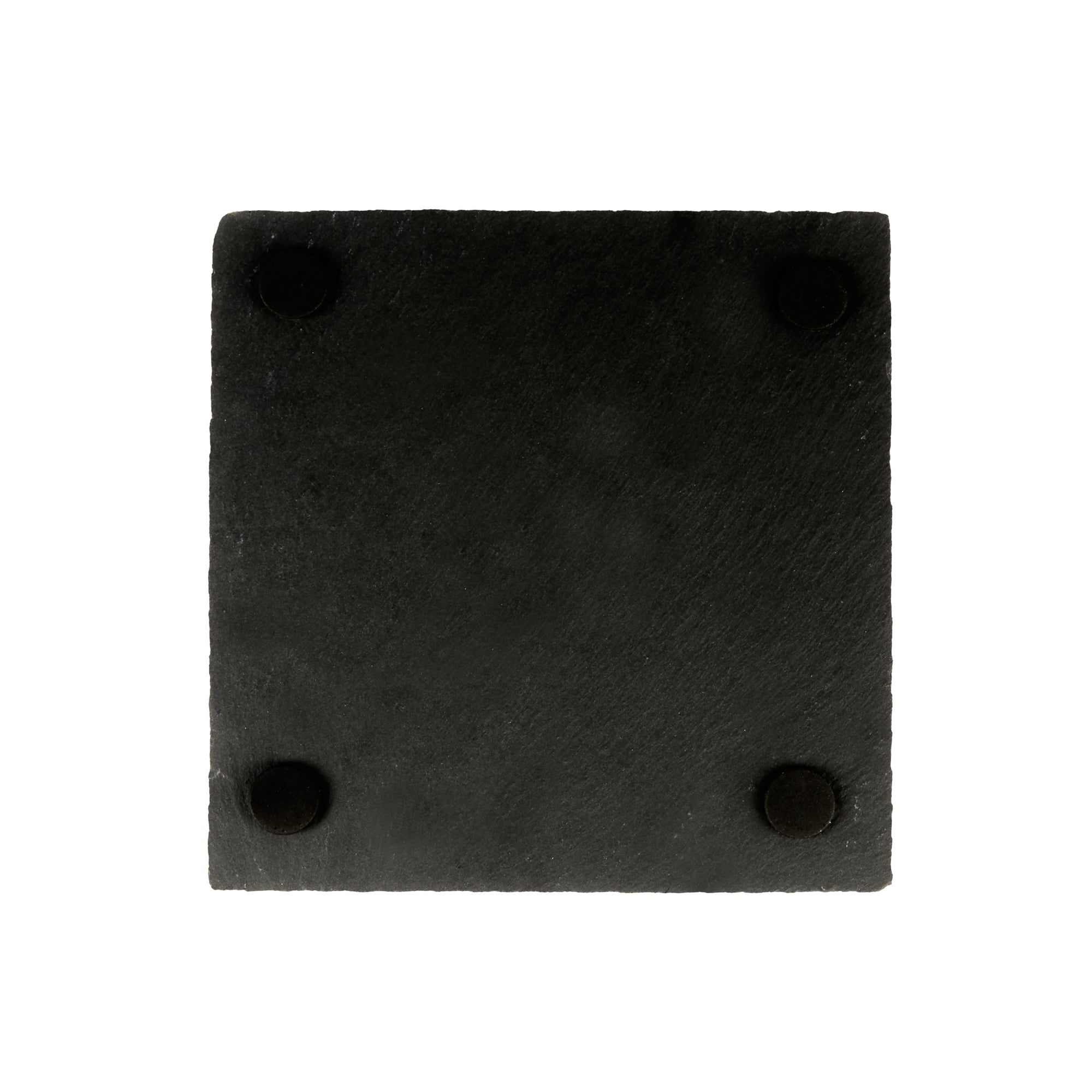 Stone Tek Square Black Slate Appetizer / Tasting Plate - 6" x 6" - 10 count box