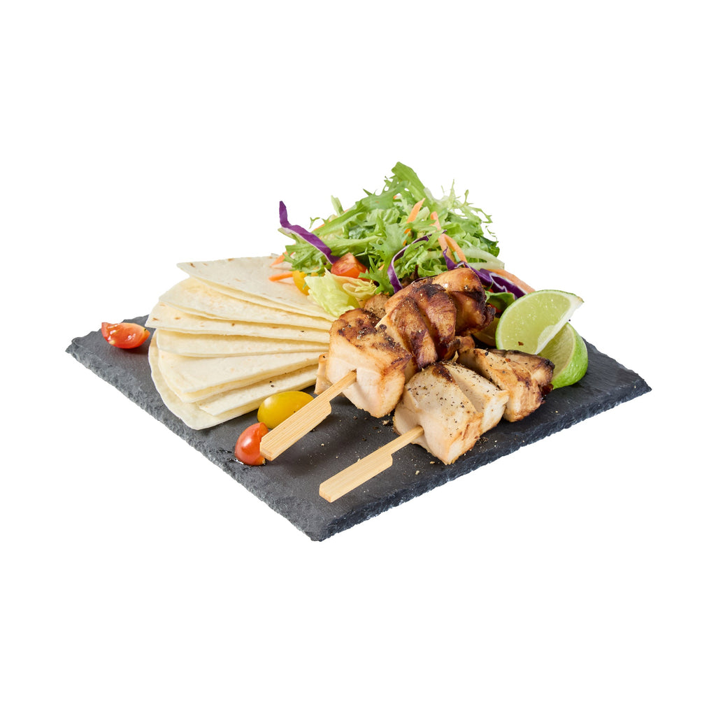 Stone Tek Square Black Slate Serving Plate - 8" x 8" - 1 count box