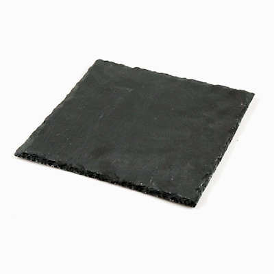Stone Tek Square Black Slate Serving Plate - 8" x 8" - 1 count box