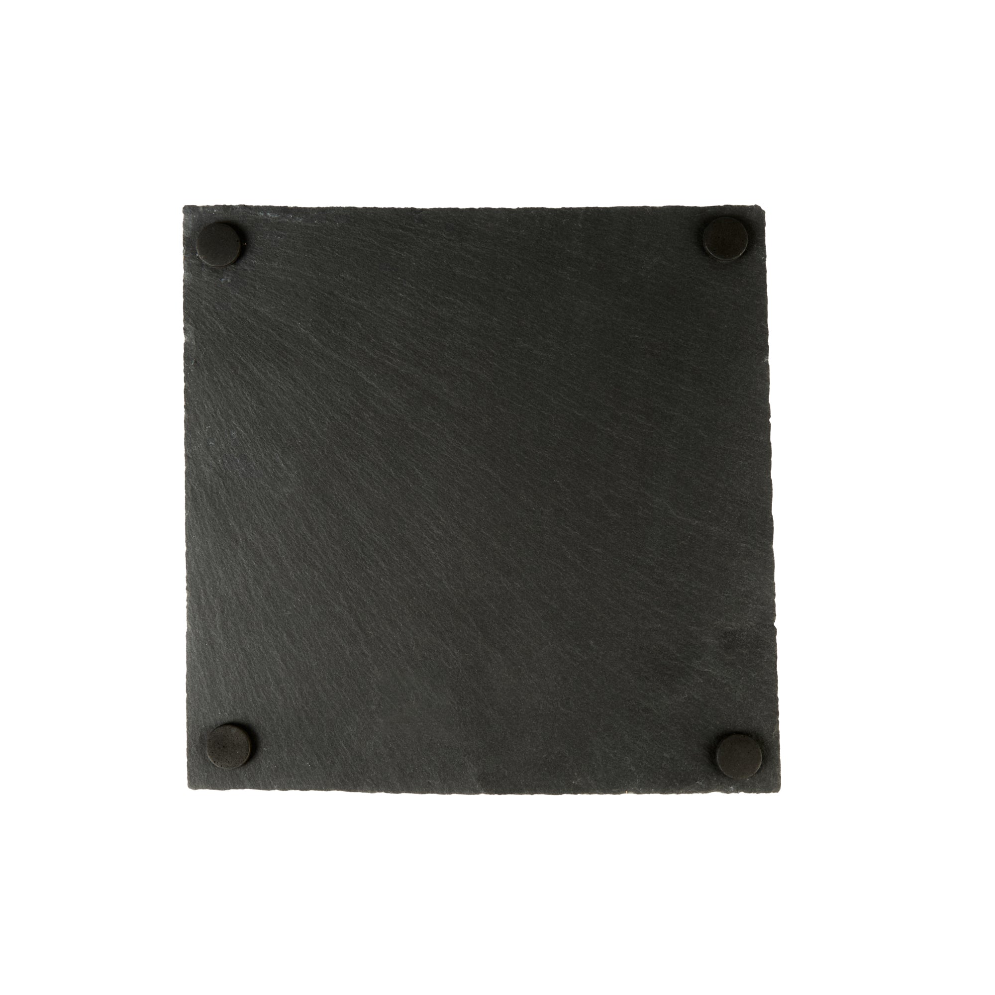 Stone Tek Square Black Slate Serving Plate - 8" x 8" - 1 count box
