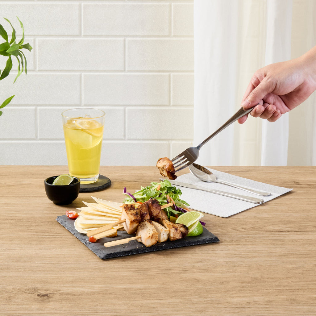 Stone Tek Square Black Slate Serving Plate - 8" x 8" - 1 count box