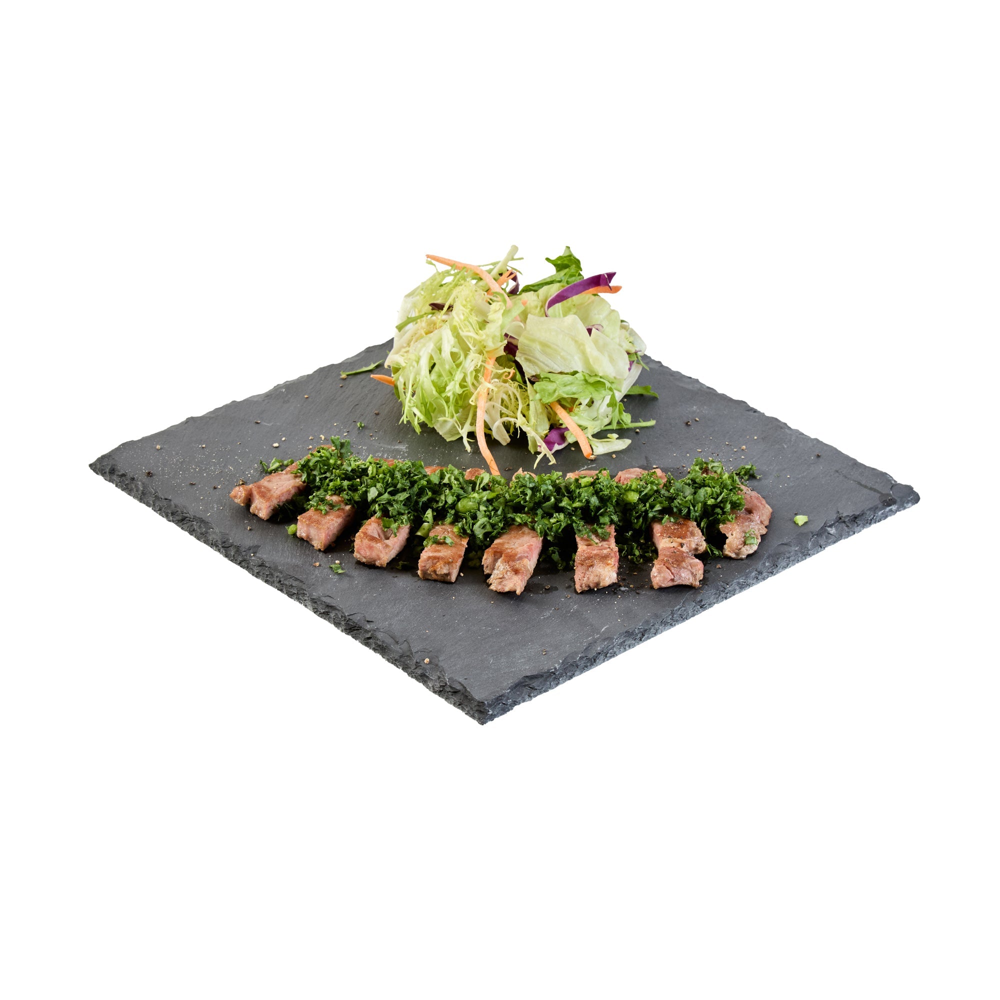 Stone Tek Square Black Slate Serving Plate - 10" x 10" - 1 count box