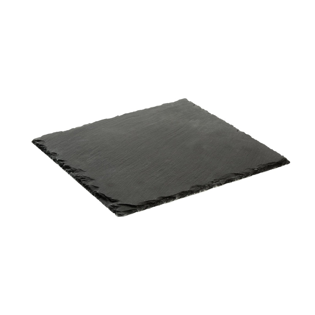Stone Tek Square Black Slate Serving Plate - 10" x 10" - 1 count box