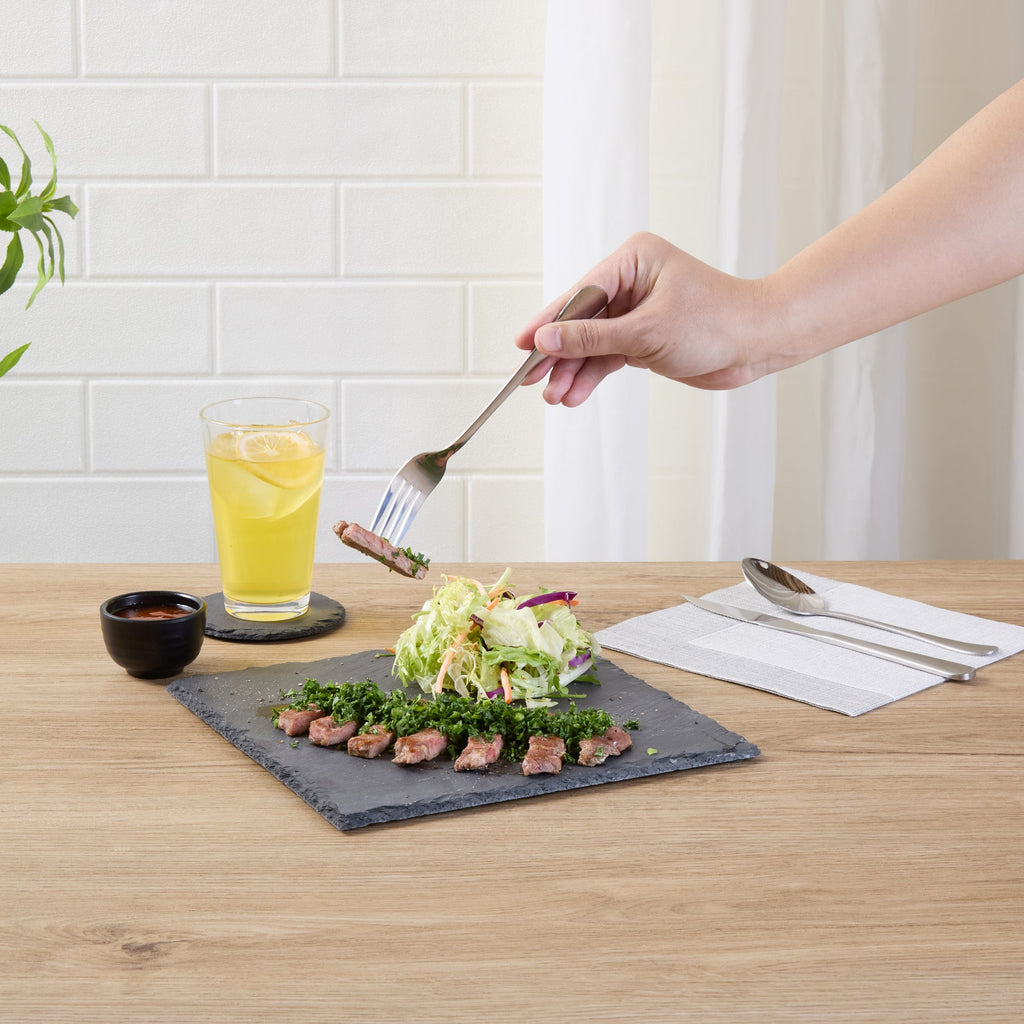 Stone Tek Square Black Slate Serving Plate - 10" x 10" - 1 count box
