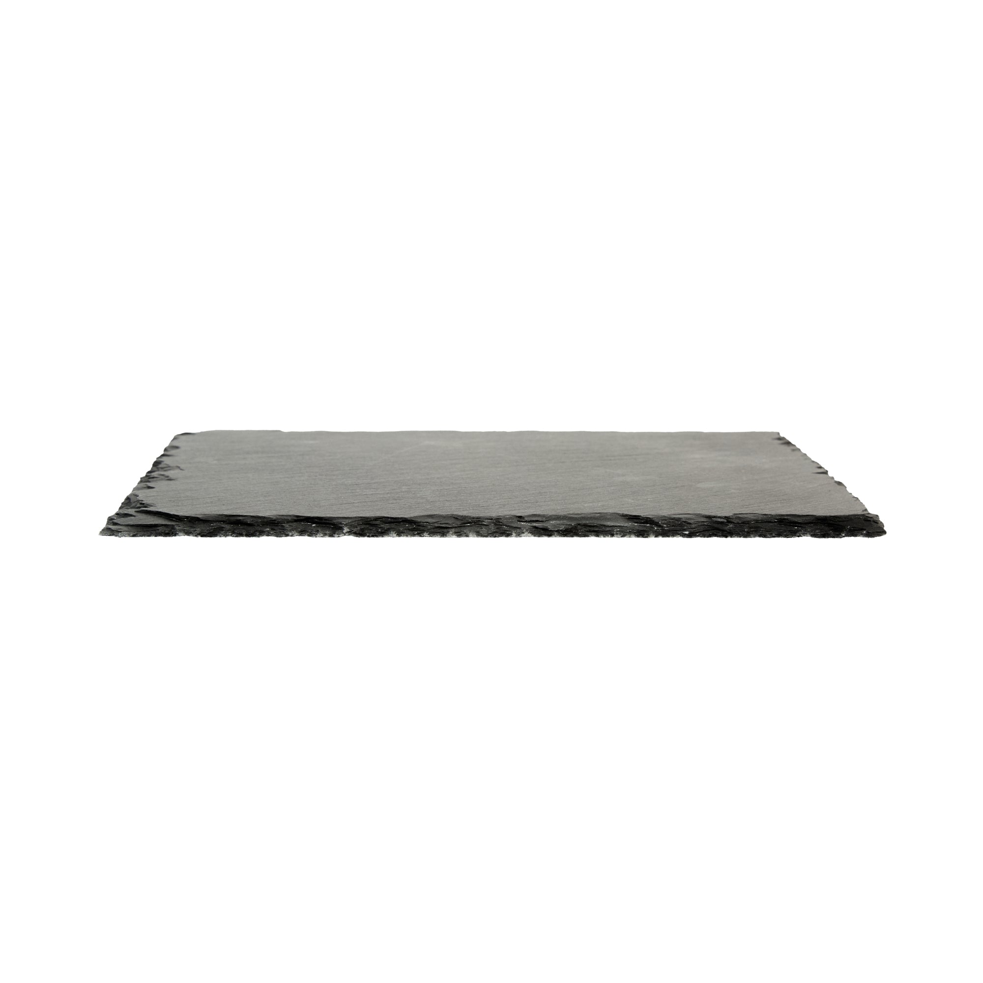 Stone Tek Square Black Slate Serving Plate - 10" x 10" - 4 count box