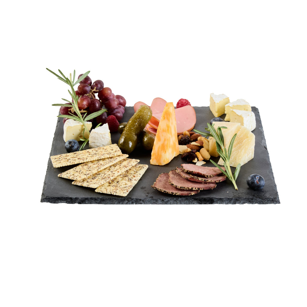 Stone Tek Square Black Slate Serving Tray - 12" x 12" - 1 count box