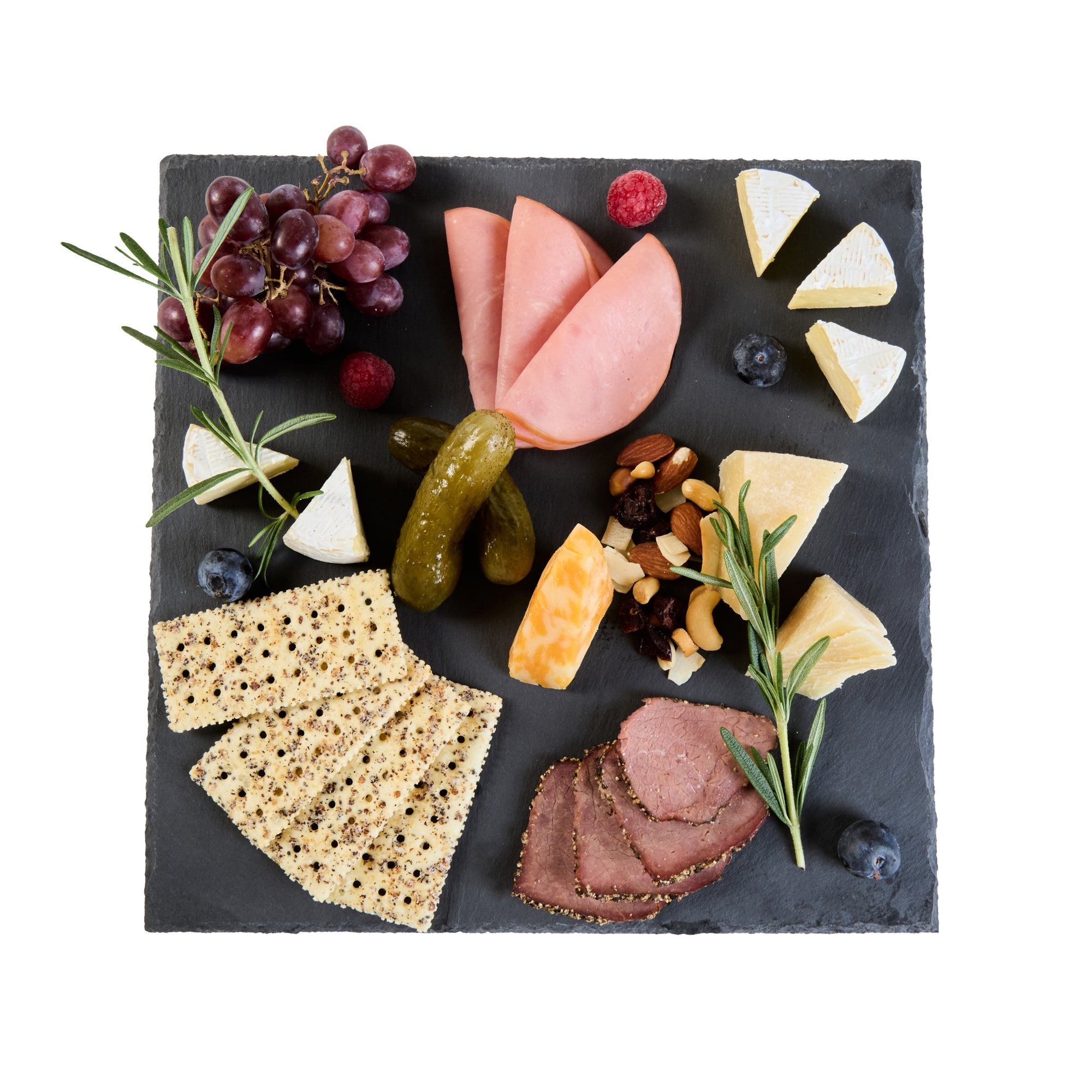 Stone Tek Square Black Slate Serving Tray - 12" x 12" - 1 count box