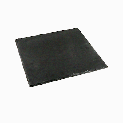 Stone Tek Square Black Slate Serving Tray - 12" x 12" - 1 count box