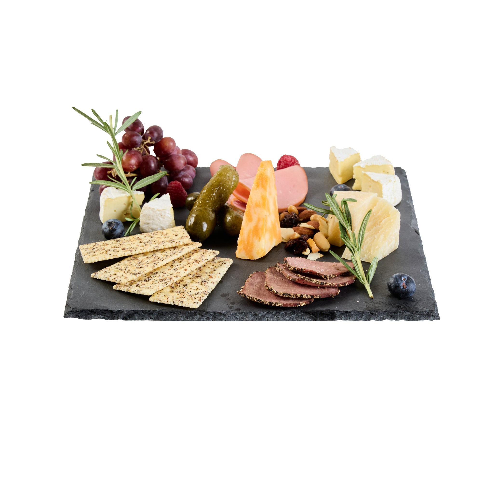 Stone Tek Square Black Slate Serving Tray - 12" x 12" - 4 count box