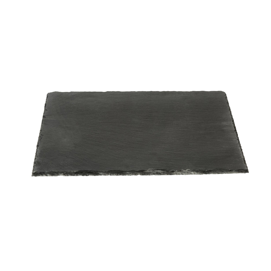 Stone Tek Square Black Slate Serving Tray - 12" x 12" - 4 count box