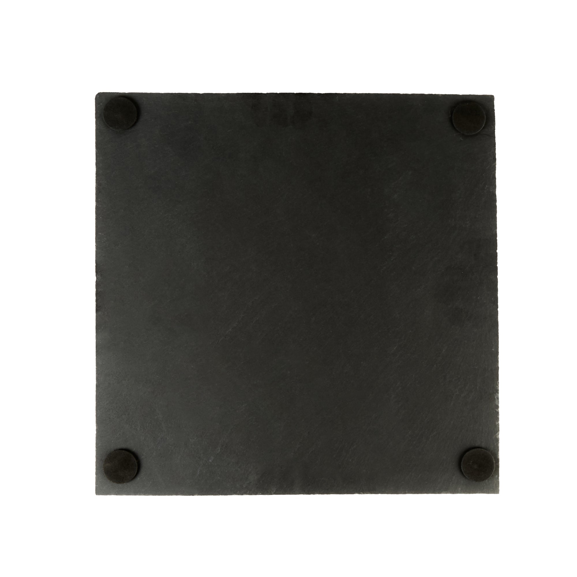 Stone Tek Square Black Slate Serving Tray - 12" x 12" - 4 count box