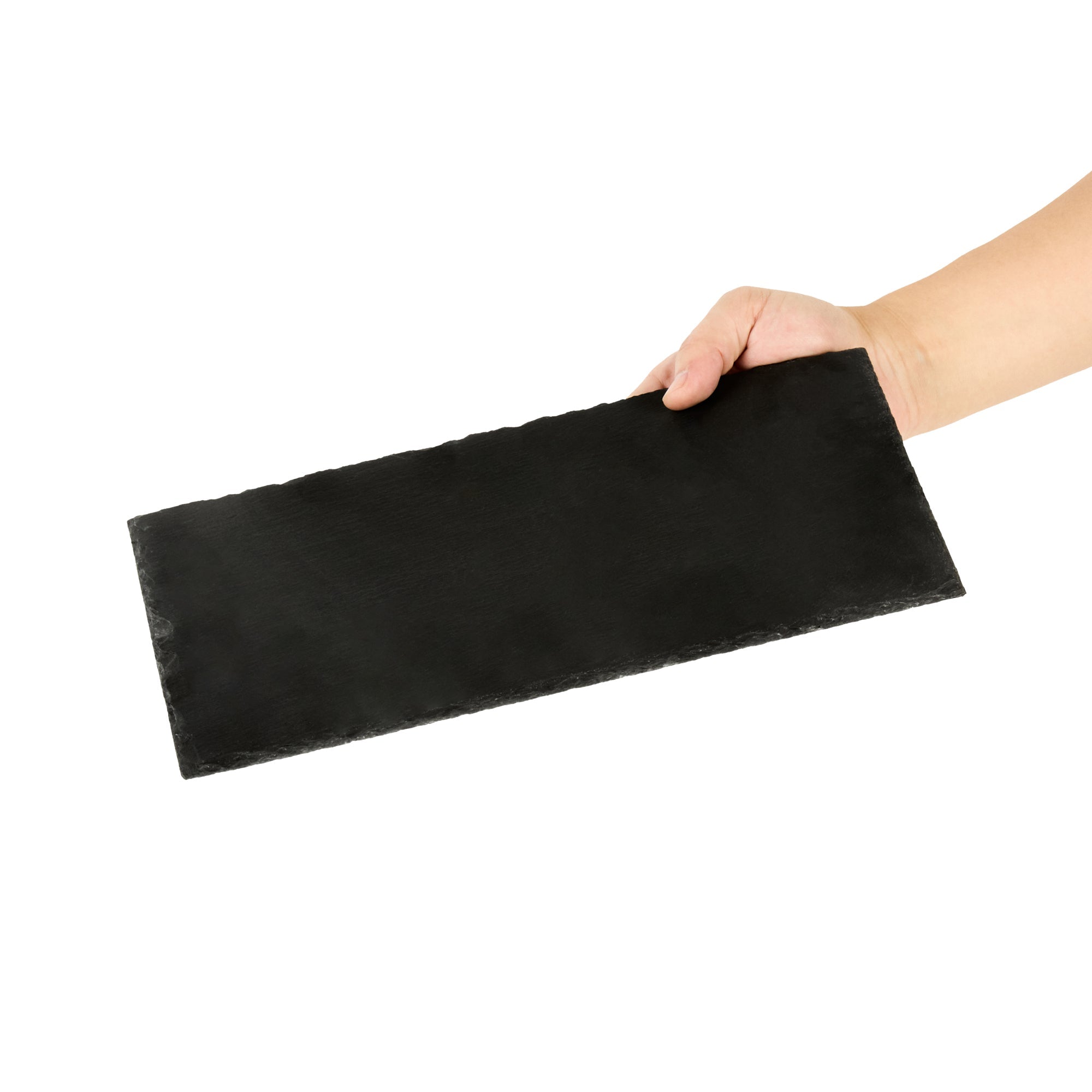 Stone Tek Rectangle Black Slate Serving Tray - 11 3/4" x 6" - 1 count box