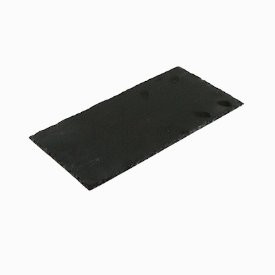 Stone Tek Rectangle Black Slate Serving Tray - 11 3/4" x 6" - 1 count box