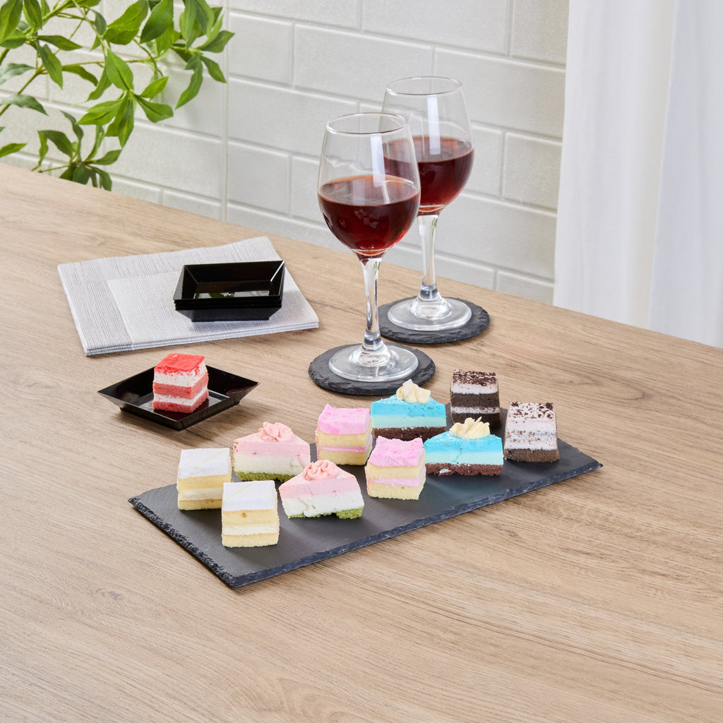 Stone Tek Rectangle Black Slate Serving Tray - 11 3/4" x 6" - 1 count box