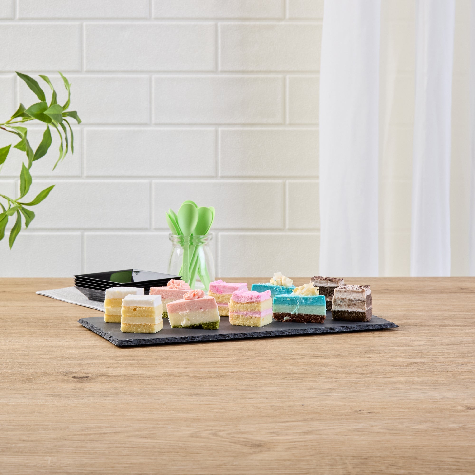 Stone Tek Rectangle Black Slate Serving Tray - 11 3/4" x 6" - 1 count box