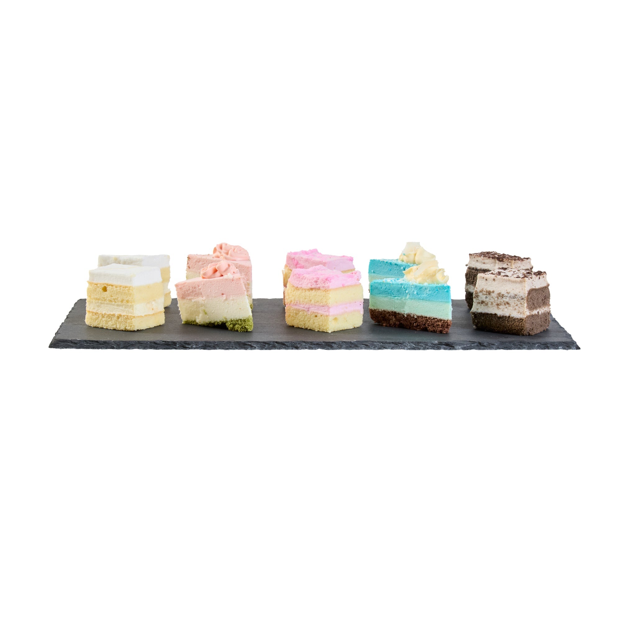 Stone Tek Rectangle Black Slate Serving Tray - 11 3/4" x 6" - 4 count box