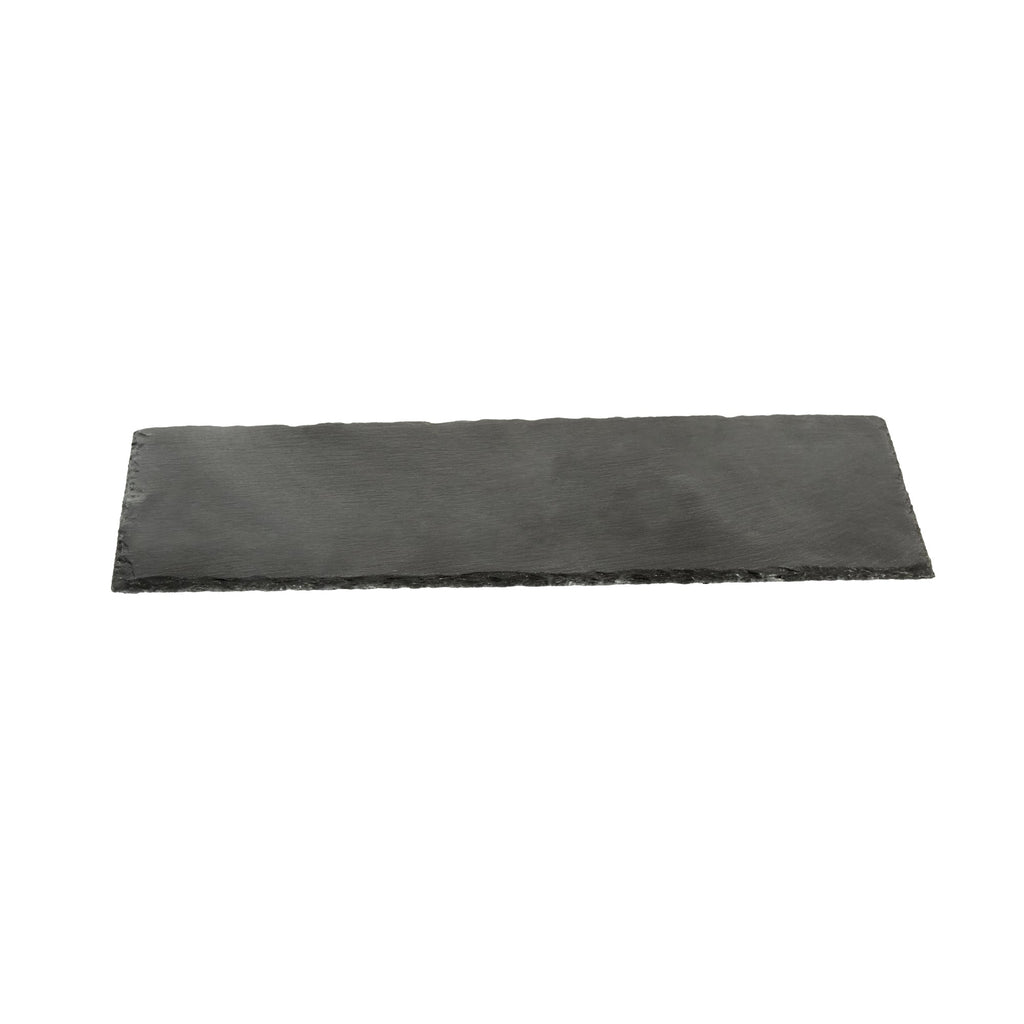 Stone Tek Rectangle Black Slate Serving Tray - 11 3/4" x 6" - 4 count box