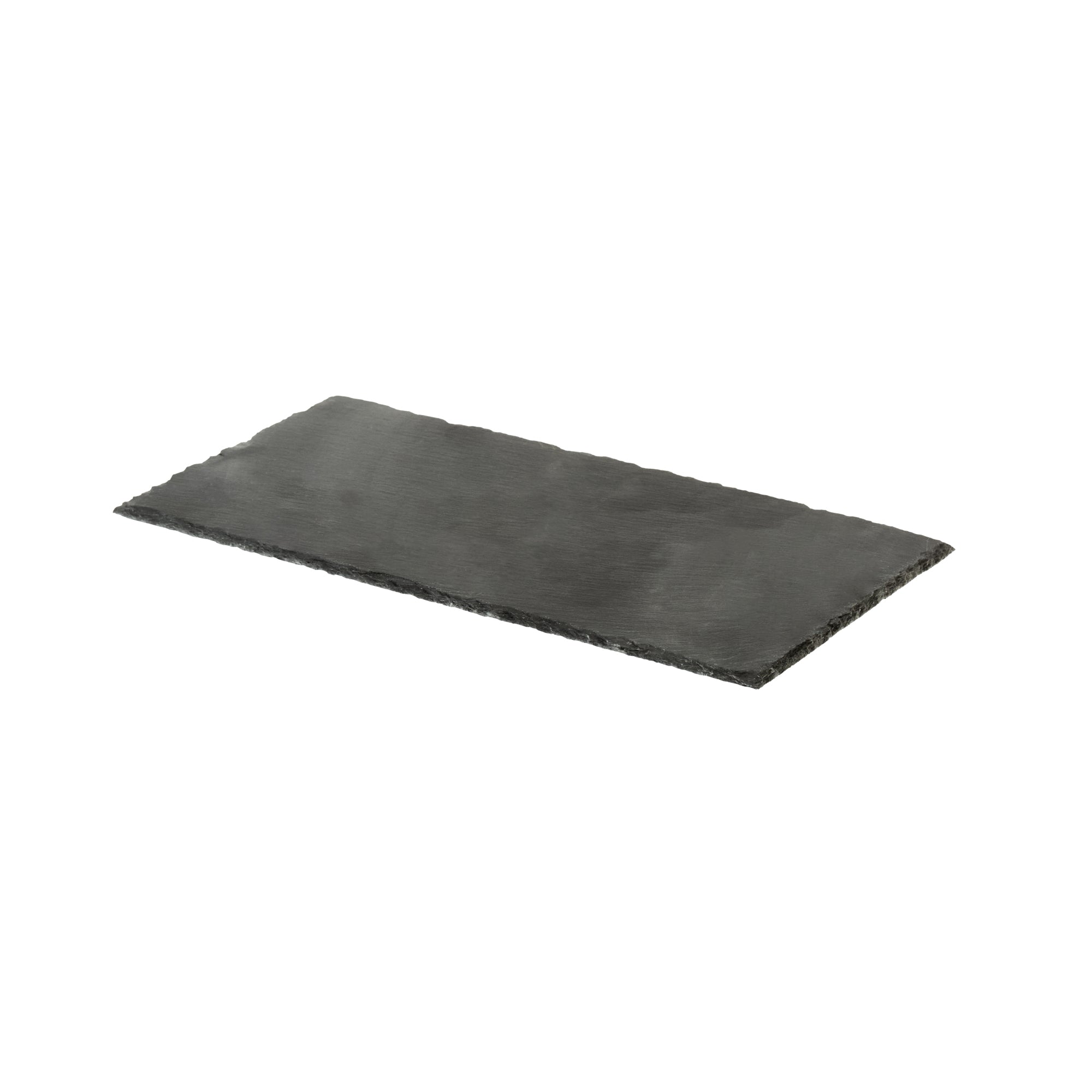 Stone Tek Rectangle Black Slate Serving Tray - 11 3/4" x 6" - 4 count box