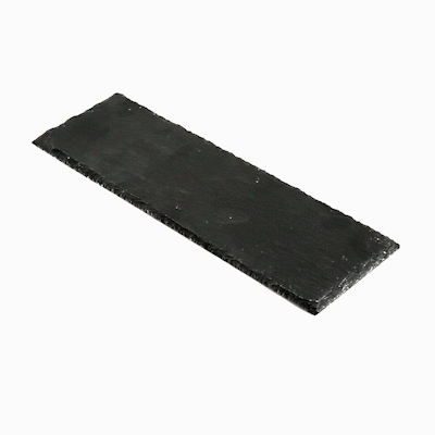 Stone Tek Rectangle Black Slate Serving Tray - 11 3/4" x 4" - 1 count box