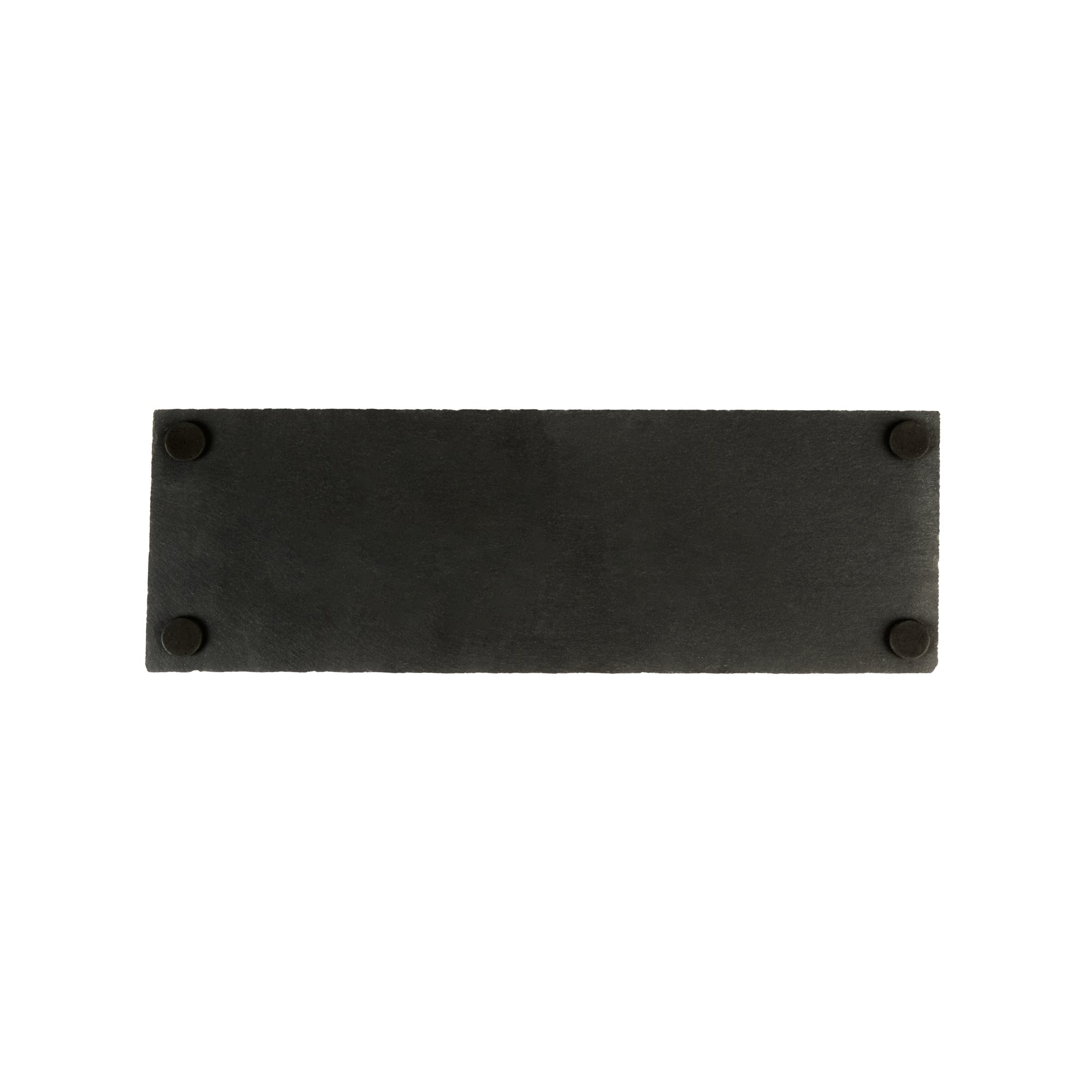 Stone Tek Rectangle Black Slate Serving Tray - 11 3/4" x 4" - 1 count box