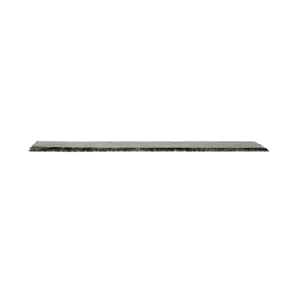 Stone Tek Rectangle Black Slate Serving Tray - 11 3/4" x 4" - 4 count box