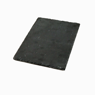 Stone Tek Rectangle Black Slate Serving Tray - 11 3/4" x 7 3/4" - 1 count box