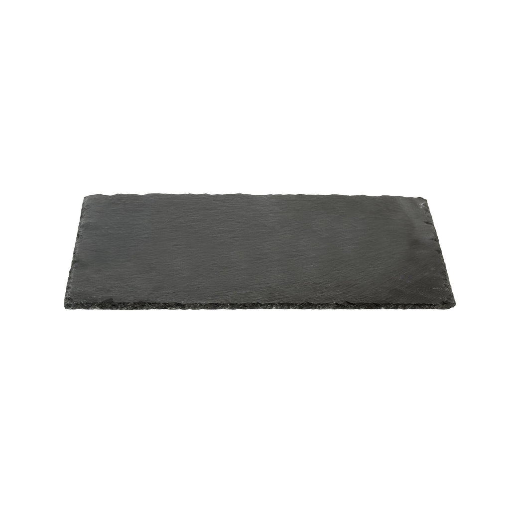 Stone Tek Rectangle Black Slate Serving Tray - 11 3/4" x 7 3/4" - 4 count box