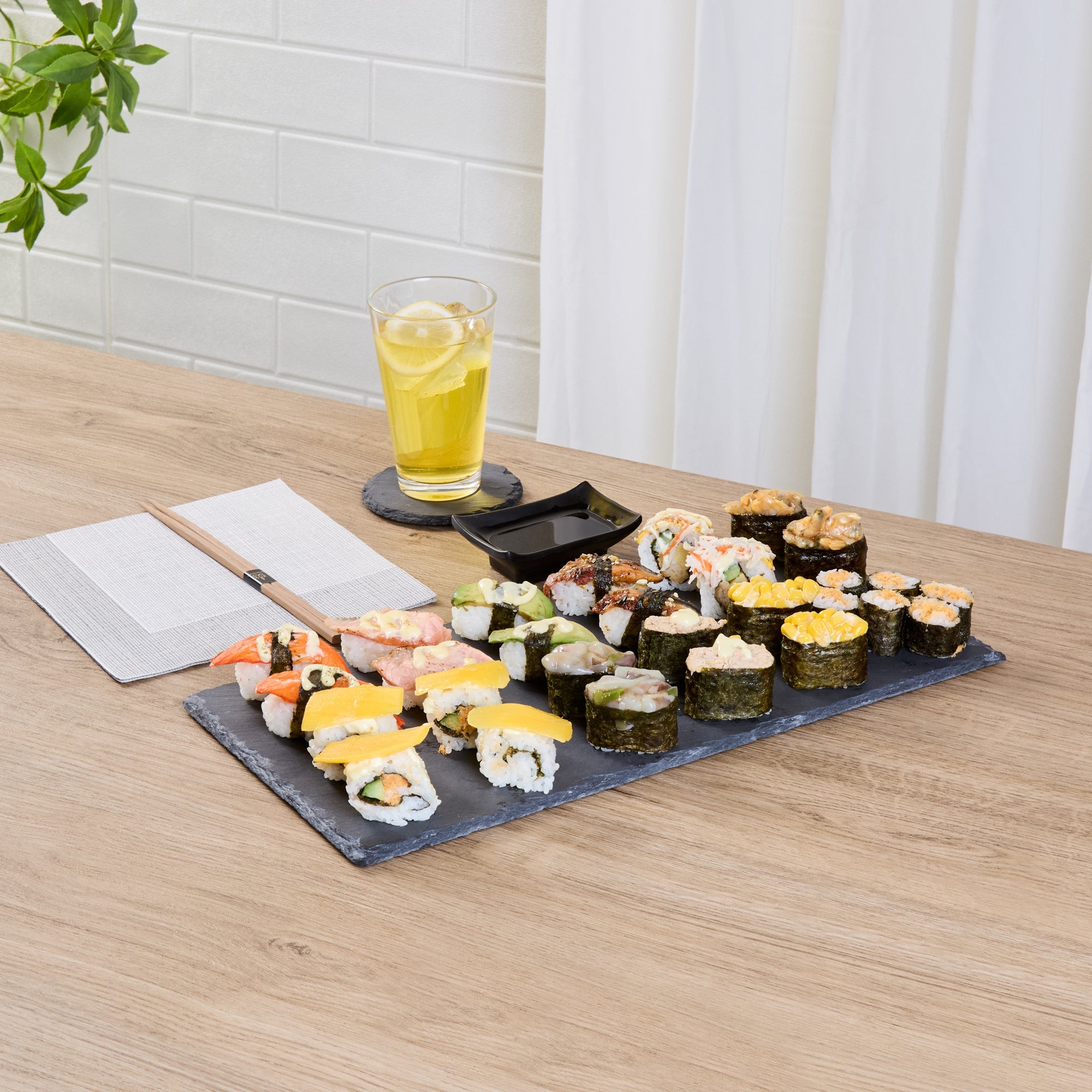 Stone Tek Rectangle Black Slate Serving Tray - 15 3/4" x 7 3/4" - 1 count box