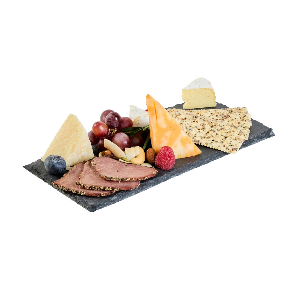 Stone Tek Rectangle Black Slate Serving Plate - 9 3/4" x 4 3/4" - 1 count box