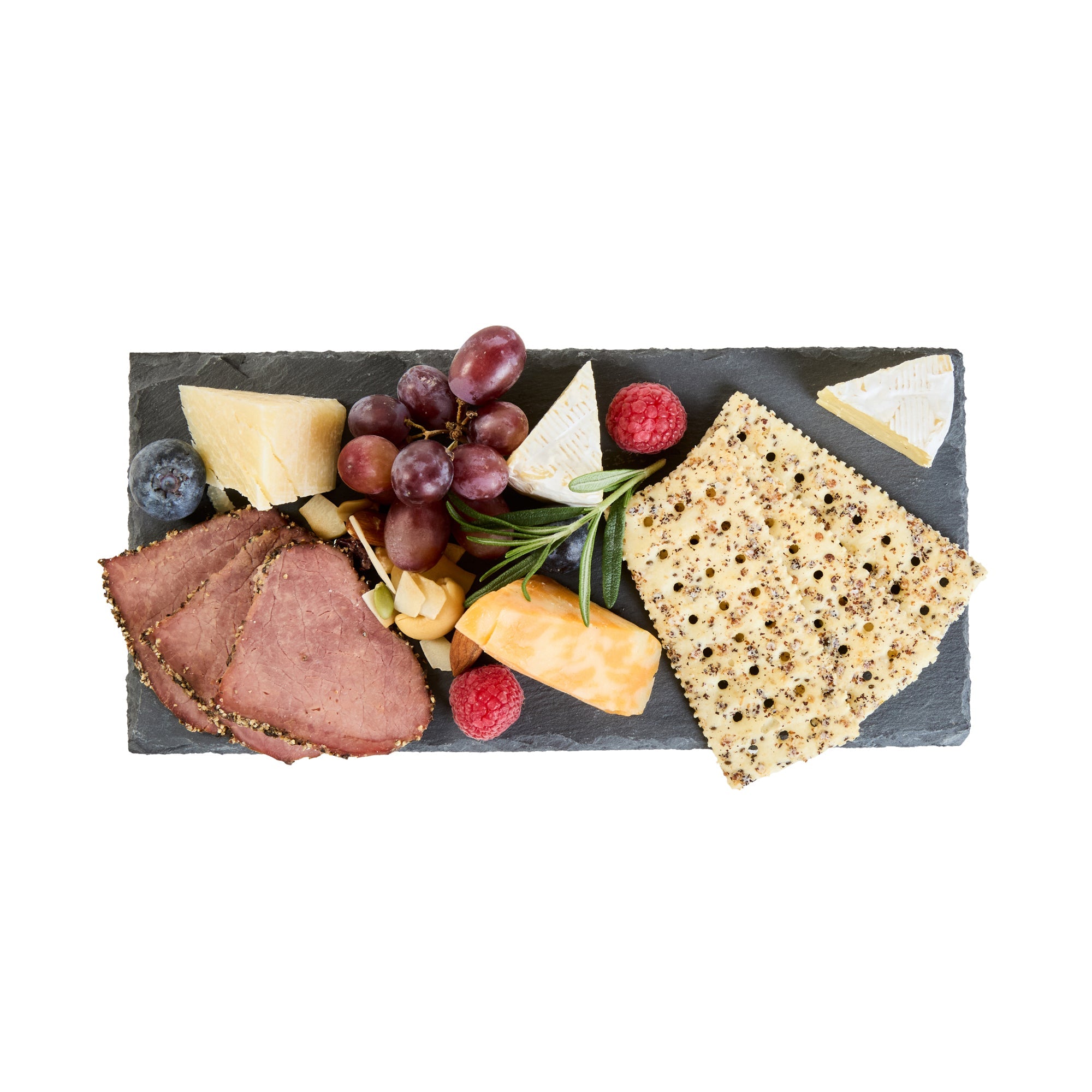 Stone Tek Rectangle Black Slate Serving Plate - 9 3/4" x 4 3/4" - 1 count box