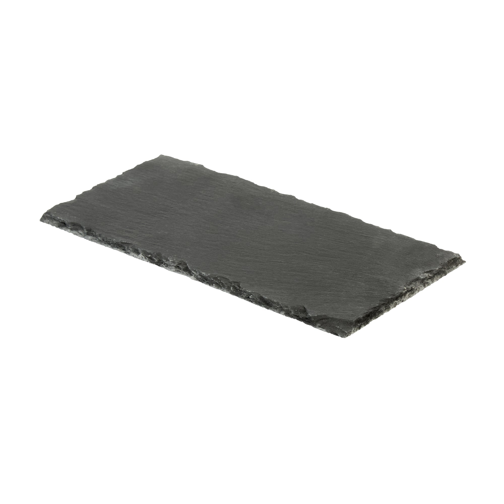 Stone Tek Rectangle Black Slate Serving Plate - 9 3/4" x 4 3/4" - 4 count box